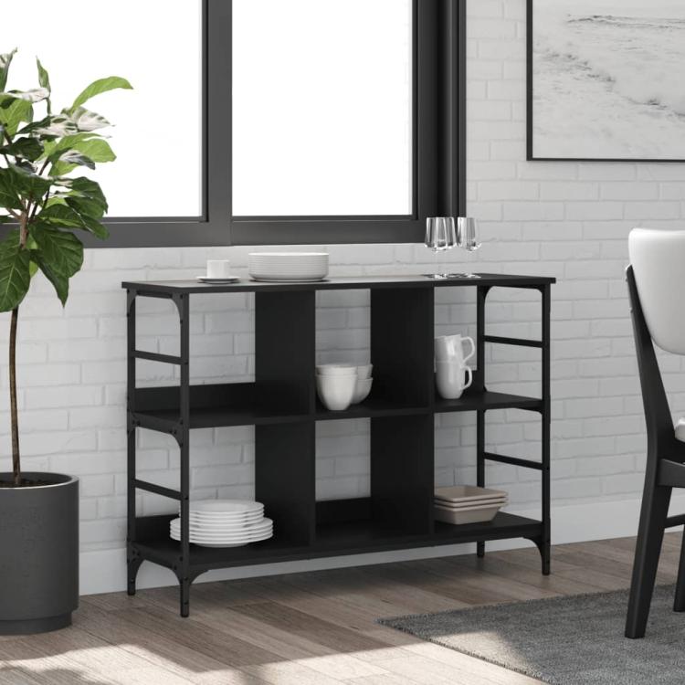 Picture of Sideboard Black 102x32x73.5 cm Engineered Wood