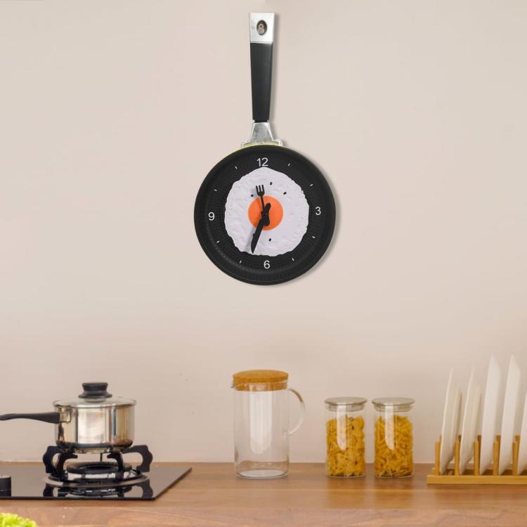 Picture of Wall Clock with Fried Egg Pan Design 18.8 cm