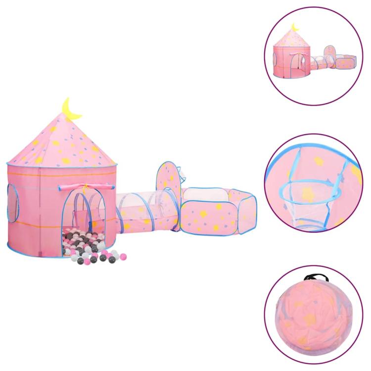 Picture of Children Play Tent with 250 Balls Pink 301x120x128 cm