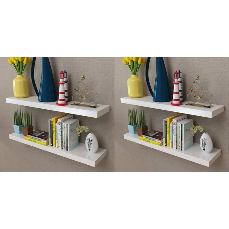 Picture of Wall Shelves 4 pcs White 80 cm