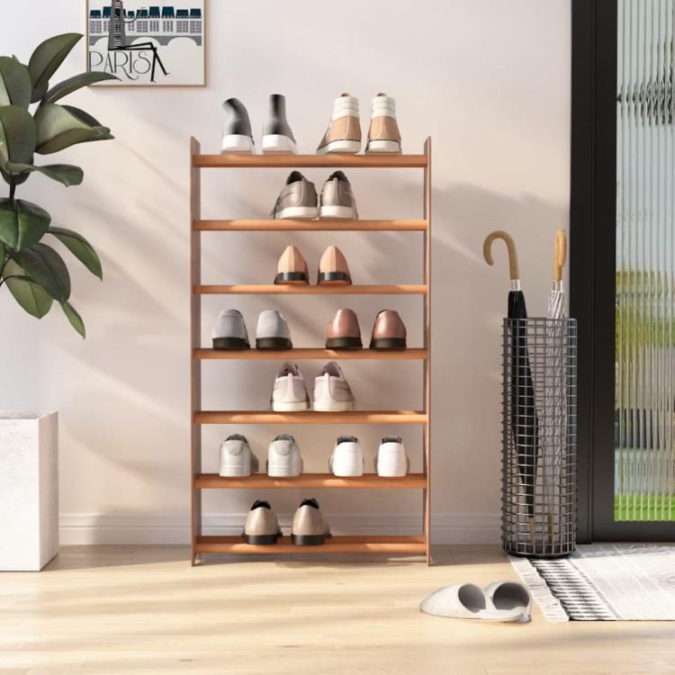 Picture of Shoe Rack Brown 65x24x117 cm Engineered Wood