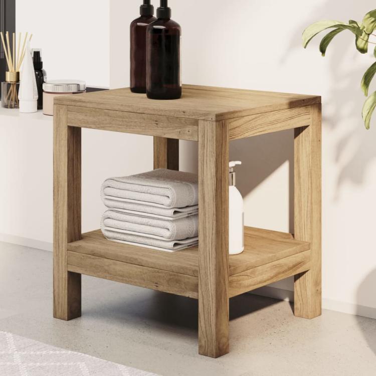 Bathroom Side Table 45x35x45 Cm Solid Wood Teak - Kuiwee.com