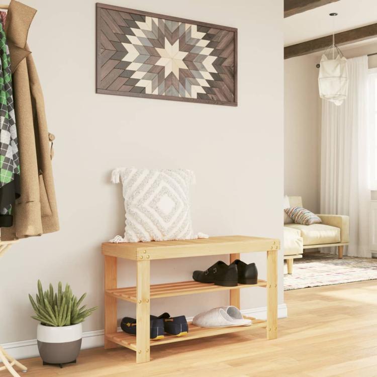 Picture of Shoe Rack 3-Tier 70x27.5x45 cm Bamboo