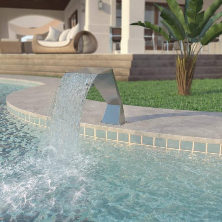 Picture of Pool Fountain Stainless Steel 64x30x52 cm Silver