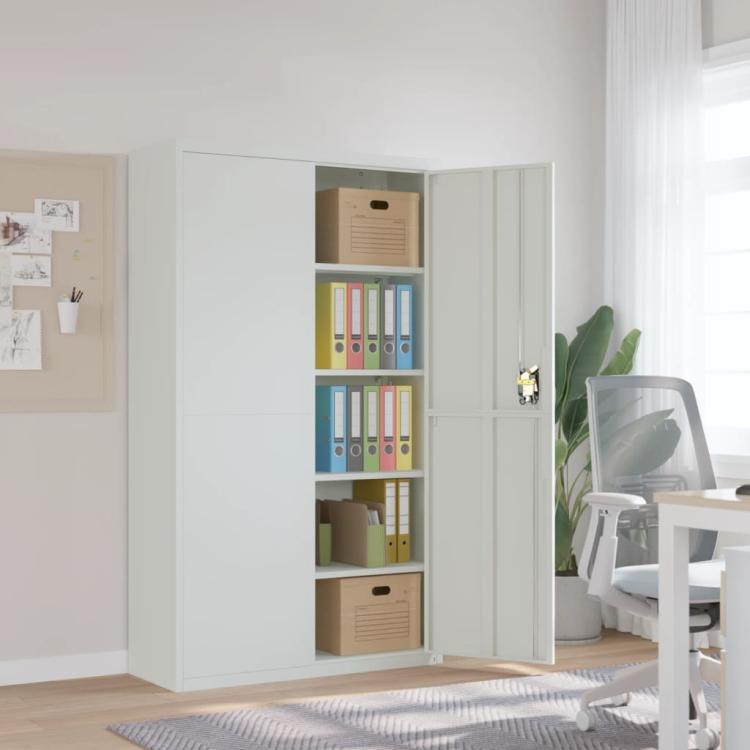 Picture of File Cabinet Light Grey 105x40x180 cm Steel