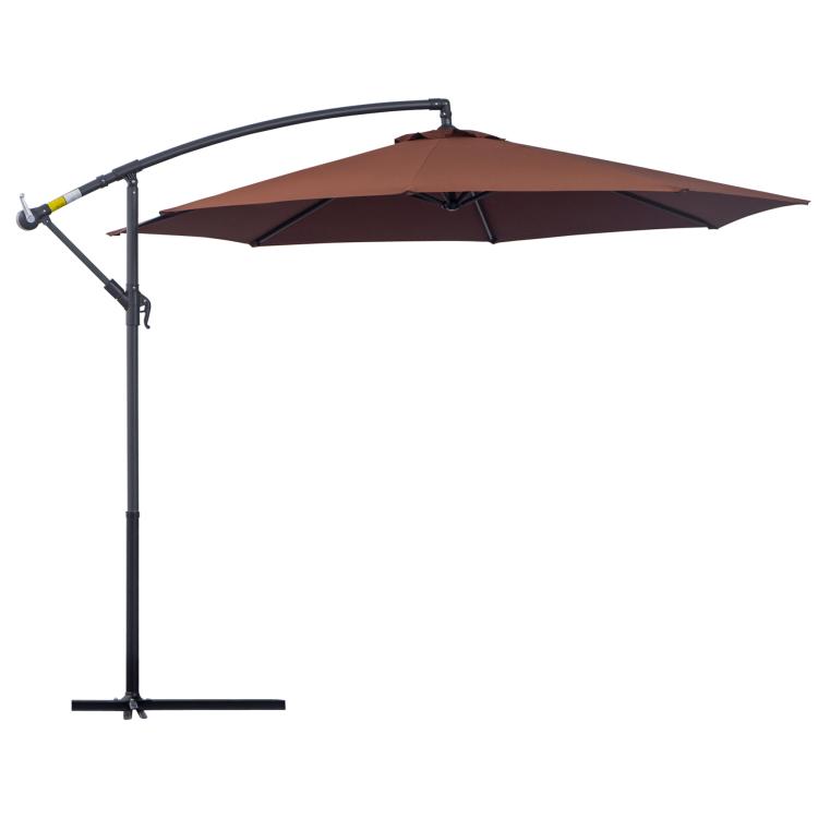 Picture of 3m Hanging Umbrella Parasol-Coffee
