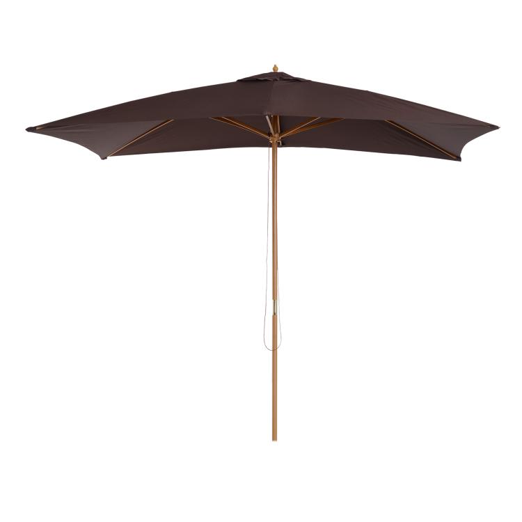 Picture of 2 x 3m Wooden Garden Parasol Umbrella Outdoor Sun Shade