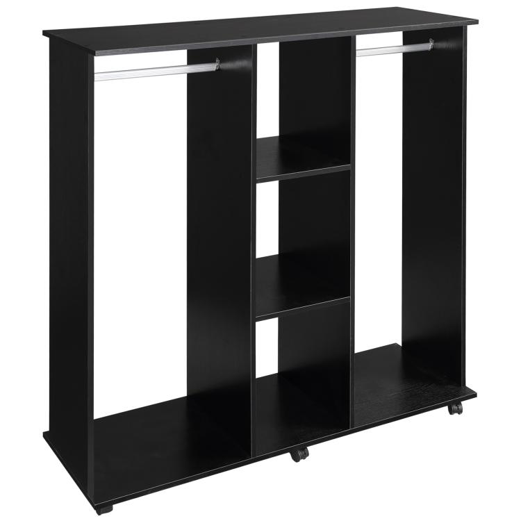 Picture of Open Wardrobe Double Mobile Storage Shelves Organizer W6