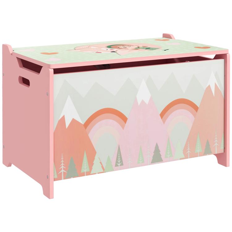 Picture of ZONEKIZ Toy Box Kids Storage Chest with Lid Safety Hinge