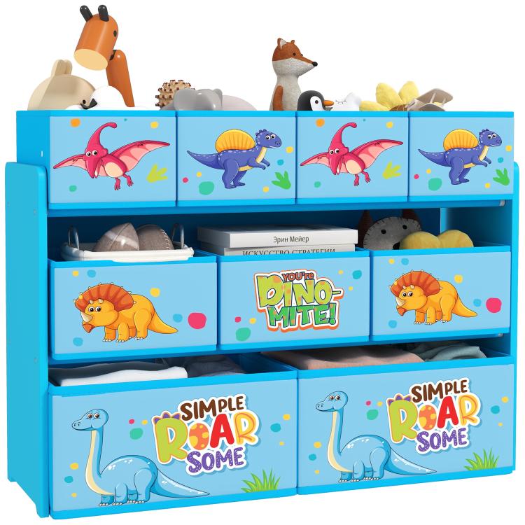 Picture of AIYAPLAY 3-Tier Kids Storage Unit with 9 Non-Woven Fabric