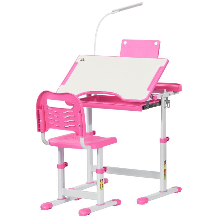 Picture of Kids Study Desk and Chair Set w Adjustable Height