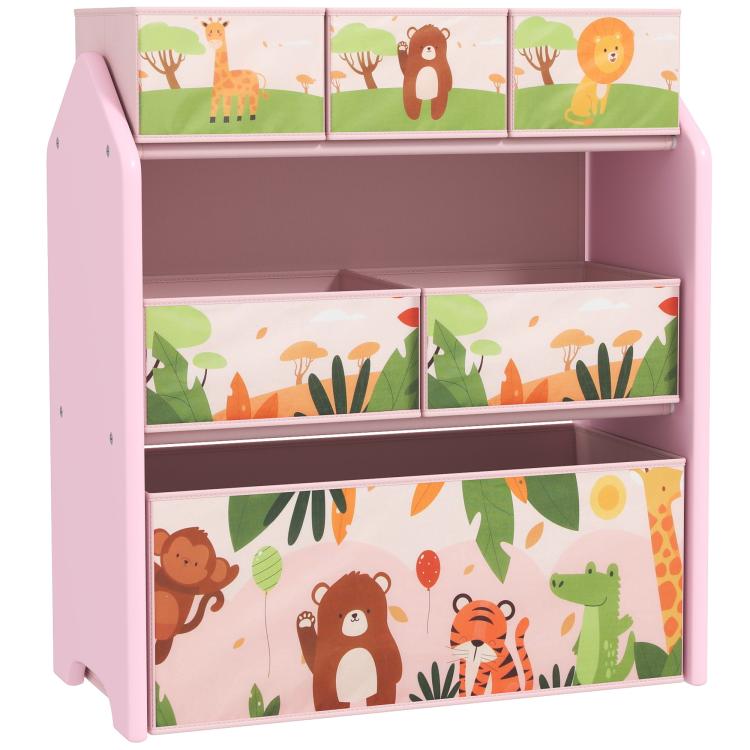 Picture of AIYAPLAY 3-Tier Kids Toy Storage Unit with 6 Removable