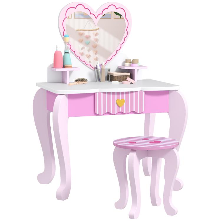 Picture of AIYAPLAY Kids Dressing Table Set Kids Make up Table with