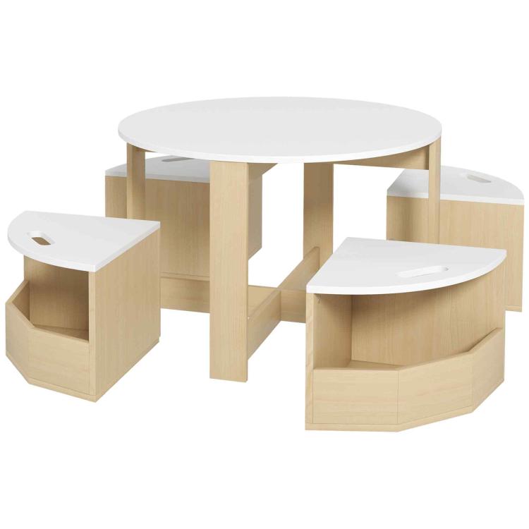 Picture of AIYAPLAY Five-Piece Kids Table and Chairs Set with Storage