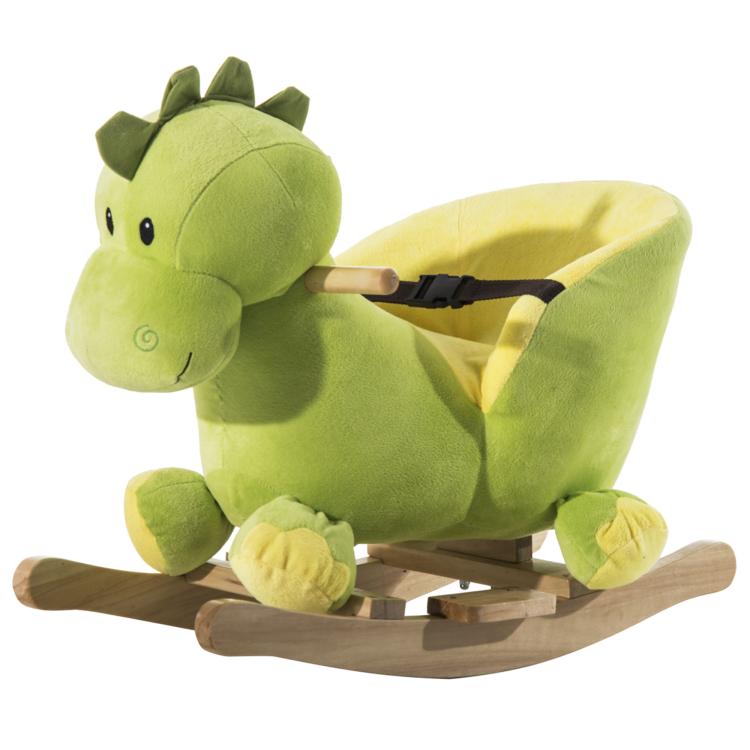Picture of Kids Rocking Horse Plush Ride-On Dinosaur Seat with Seat