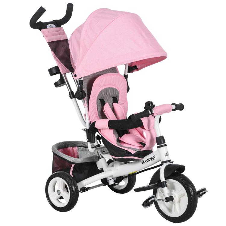 Picture of 6 in 1 Kids Trike with Parent Handle Canopy 5-point