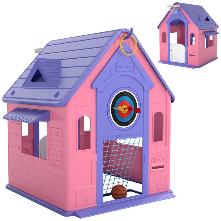 Picture of AIYAPLAY 5-in-1 Playhouse for Kids Outdoor Indoor with