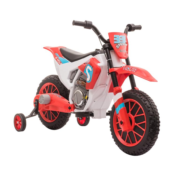 Picture of 12V Kids Electric Motorcycle Ride-On with Training Wheels