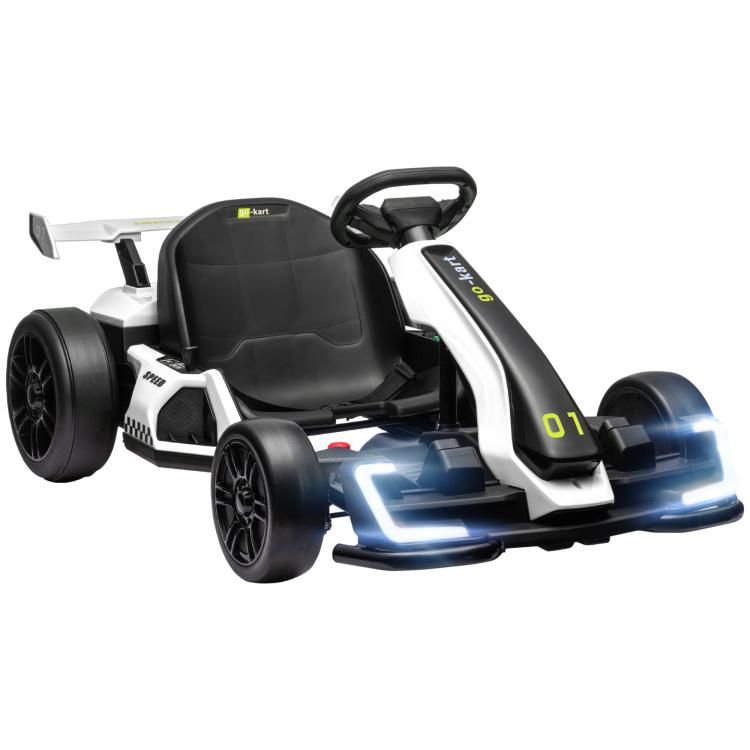 Picture of 24V Electric Go Kart for Kids with Adjustable Seat for 6-12