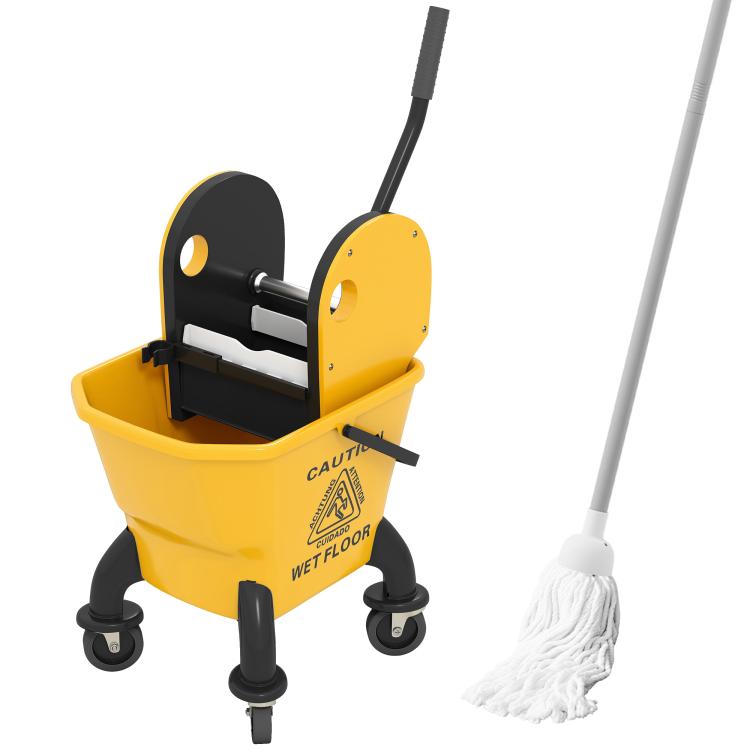 Picture of 20L Compact Mop Bucket on Wheels with Water Separation