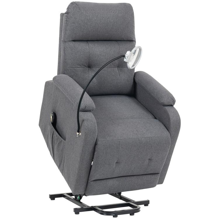 Picture of Electric RiseRecline Armchair with Reading Light - Grey