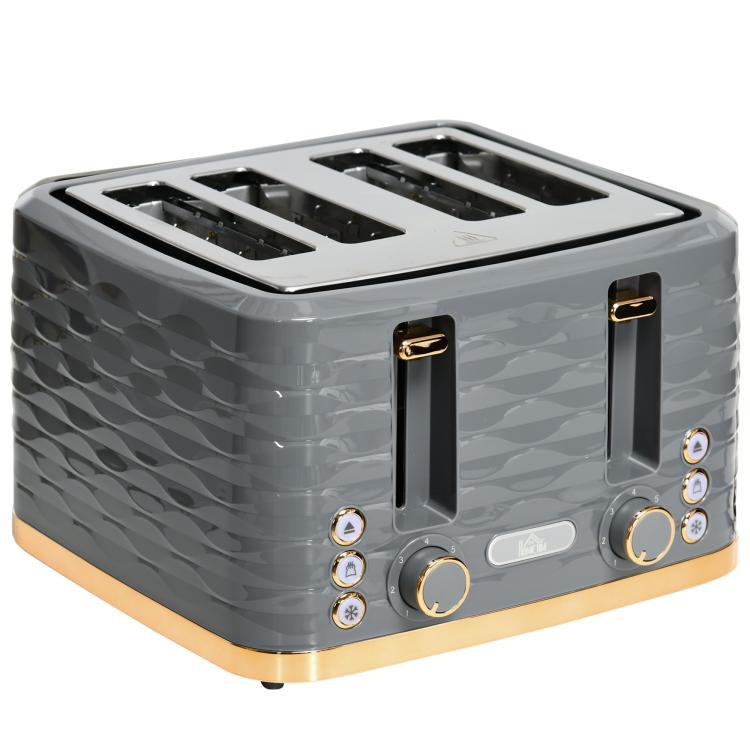 Picture of Four-Slice Rippled Toaster - Black