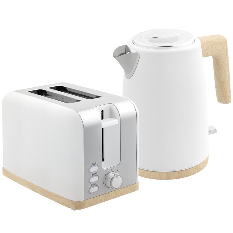 Picture of Stainless Steel Kettle and Toaster Set 1.7L 3000W Fast