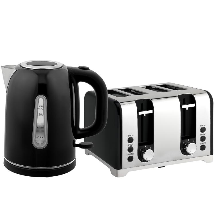 Picture of Retro 3000W Kettle and Toaster Set - Grey