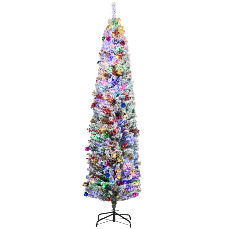 Picture of 6 Artificial Prelit Christmas Trees Holiday Dcor with