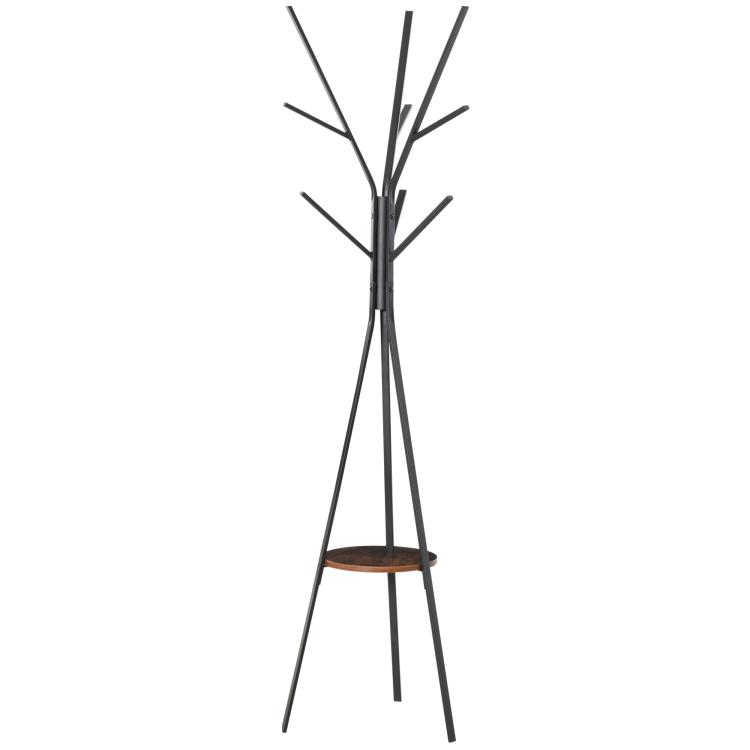 Picture of Freestanding Metal Coat Rack Stand 9 Hooks Clothes Tree