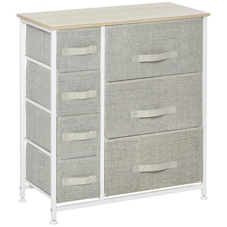 Picture of Chest of Drawers with 7 Drawers Fabric Drawers with Large