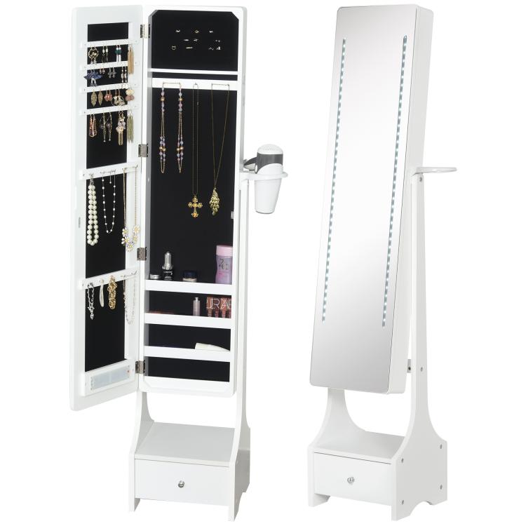 Picture of Jewelry Cabinet Standing Mirror Full Length Makeup Lockable