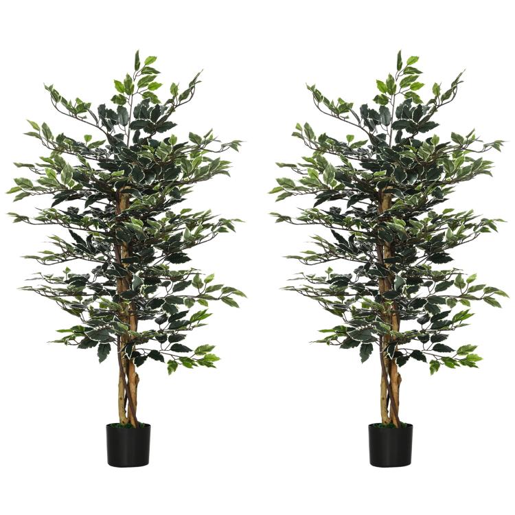 Picture of Set of Two Artificial Ficus Trees