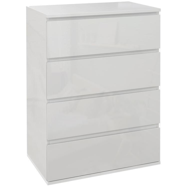 Picture of High Gloss Chest of Drawers 4-Drawer Storage Cabinets