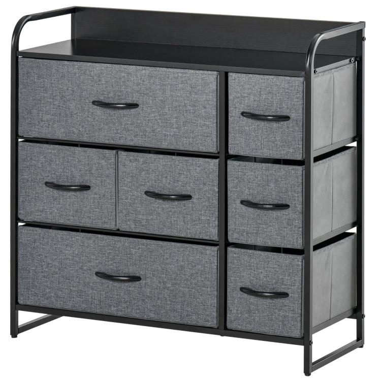 Picture of Chest of Drawers with 7 Foldable Drawers 3-Tier Fabric