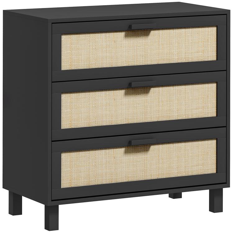 Picture of Rattan Bedroom Chest of Drawers 3 Drawers Storage Unit
