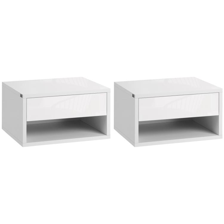 Picture of Floating Bedside Tables Set of 2 Wall Mounted Nightstand