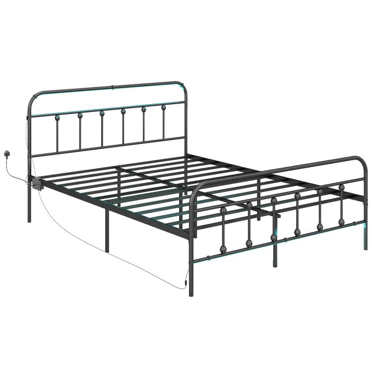 Picture of Single Minimalistic Metal Bed Frame - Black