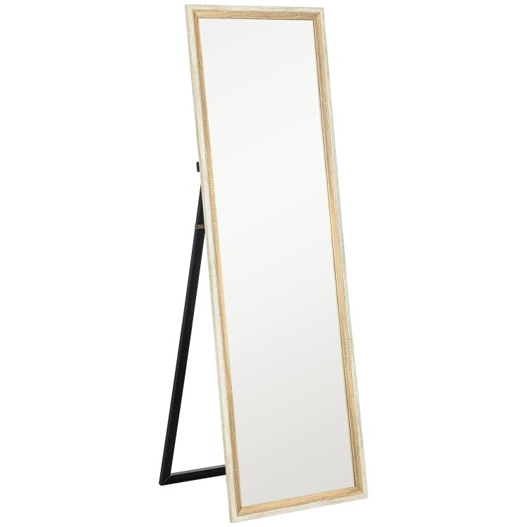 Picture of 162.6 cm Two-Tone Full Length Mirror - WhiteOak-Tone