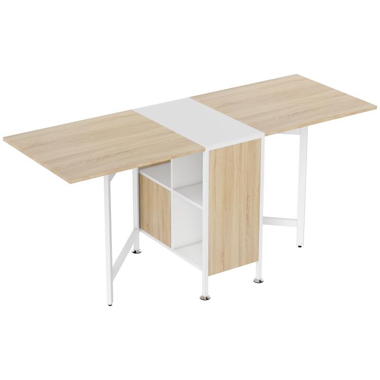 Picture of Foldable Drop Leaf Dining Table Folding Workstation for