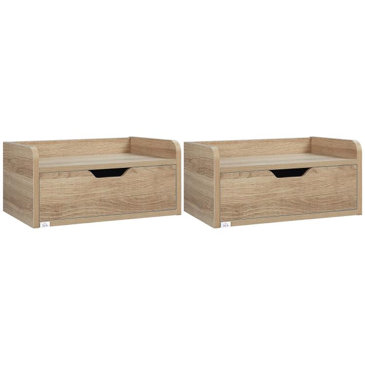 Picture of Floating Nightstands Set of 2 Wall Mounted Bedside Table