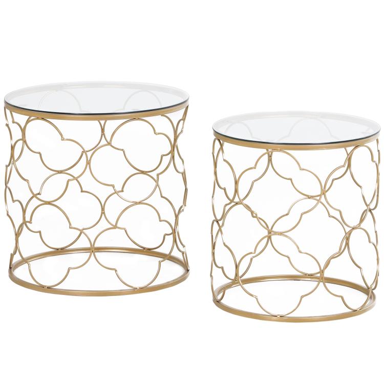 Picture of Nesting Tables Set of 2 Modern Stacking Side End Table