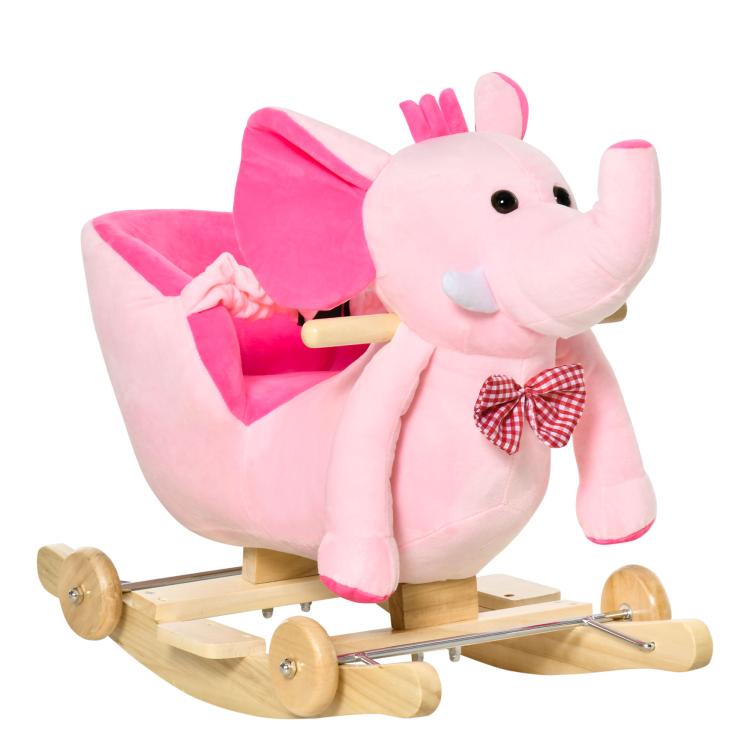Picture of 2 In 1 Plush Baby Ride on Rocking Horse Elephant Rocker