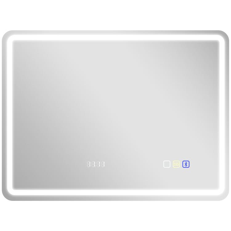 Picture of 80 x 60 cm Bluetooth Bathroom Mirror - Silver-Tone