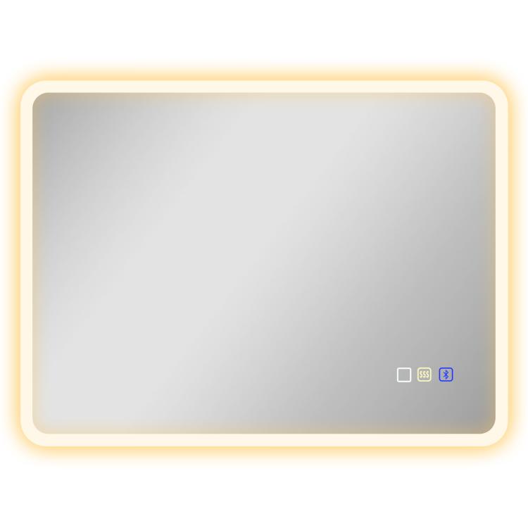 Picture of 70 x 50cm LED Bathroom Mirror with Bluetooth - Silver Tone