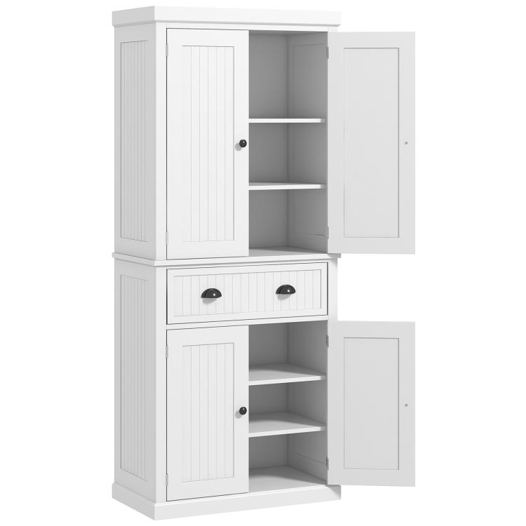 Picture of Freestanding Multi-Storage Kitchen Cabinet - White