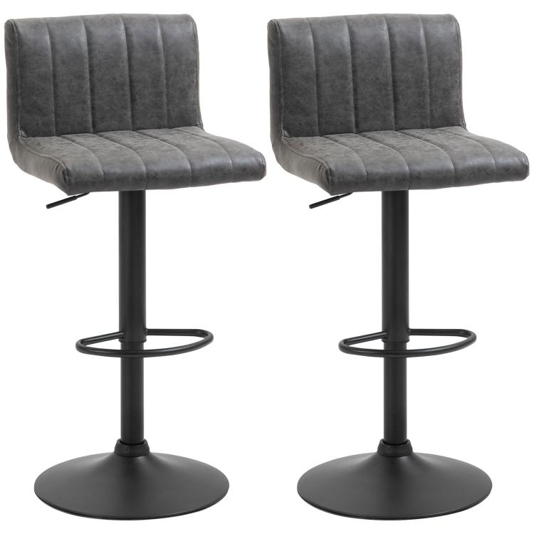 Picture of Adjustable Barstools Set of 2 Swivel Counter Bar Chairs