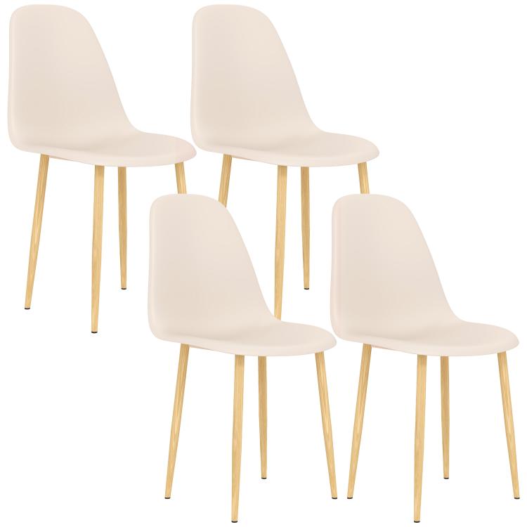 Picture of Modern Dining Chairs Set of 4 Kitchen Chairs with Backrest