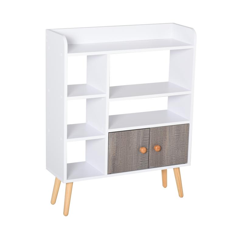 Picture of Bookcase Freestanding Book Shelf with Storage Cabinet 6