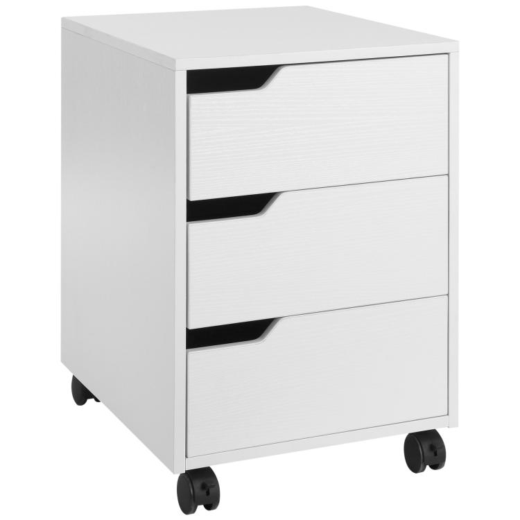Picture of 3 Drawer Mobile File Cabinet Vertical Filing Cabinet with